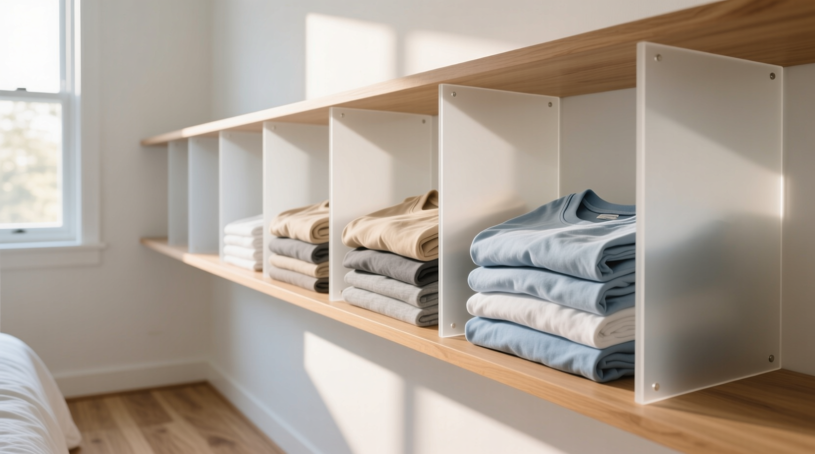 closet organization tips shelf dividers vs bins for tees