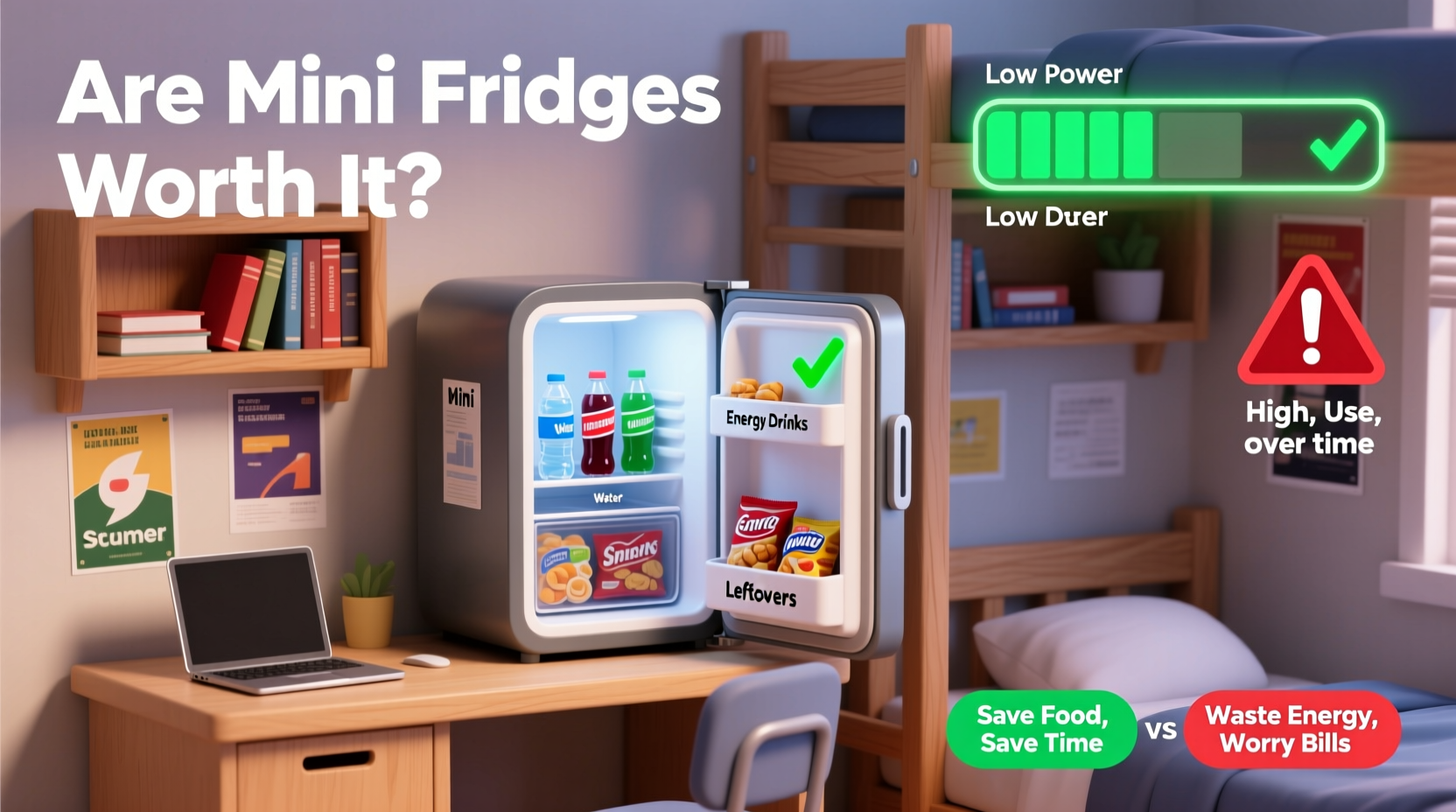 are mini fridges worth it in dorm rooms or just energy hogs