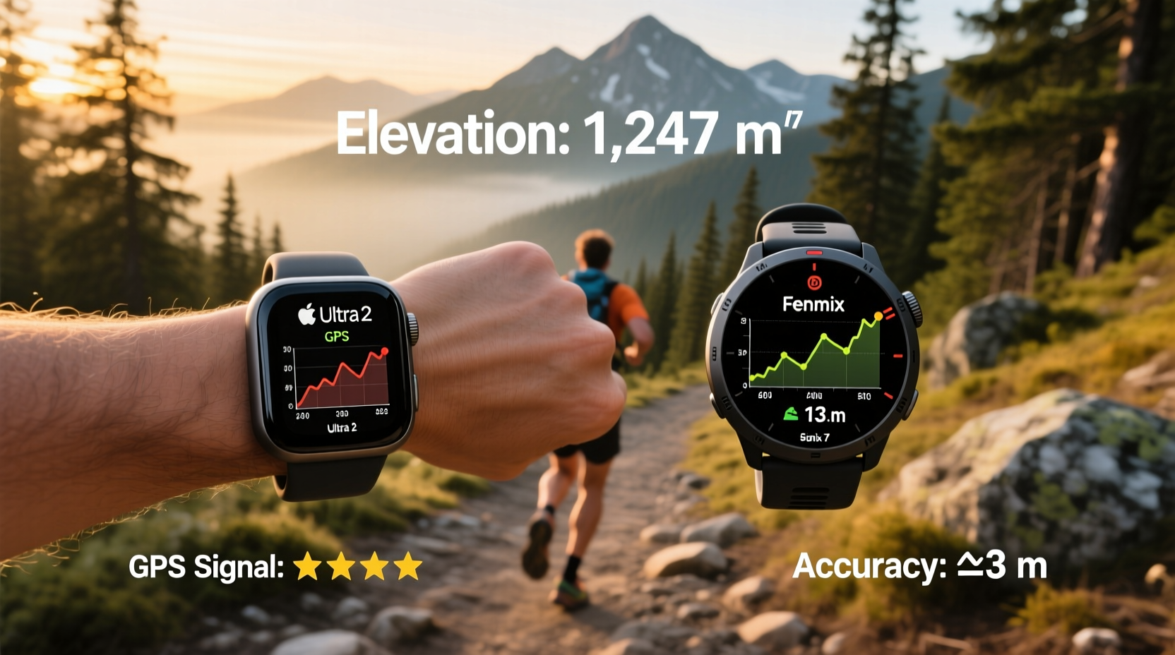 apple watch ultra 2 vs garmin fenix 7 for trail running which tracks elevation more accurately