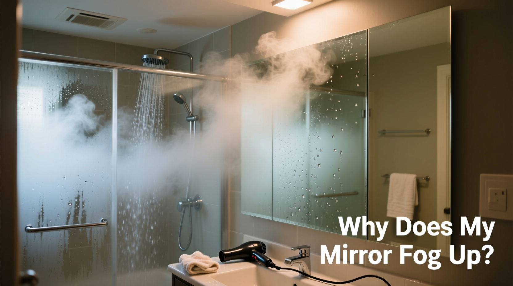 why does my mirror fog up instantly in the bathroom and how to stop it