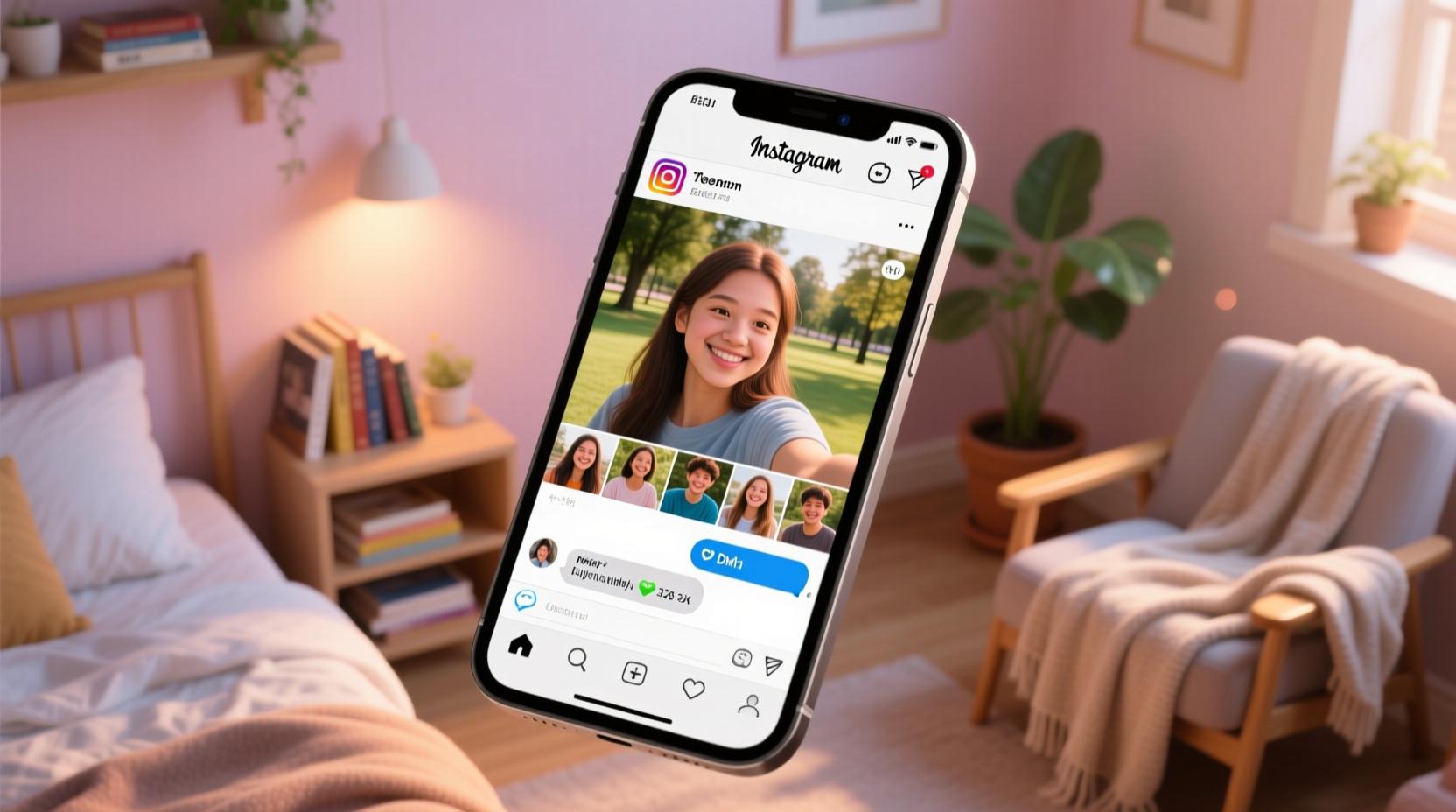 use instagram to communicate with your teen