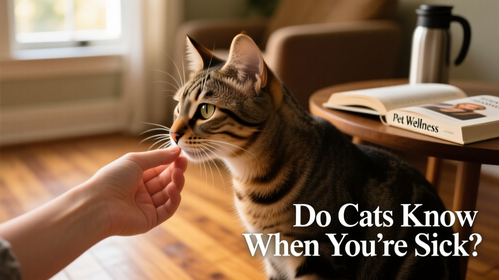 Close-up of a cat sniffing gently near a person’s hand and wrist, illustrating their acute sense of smell