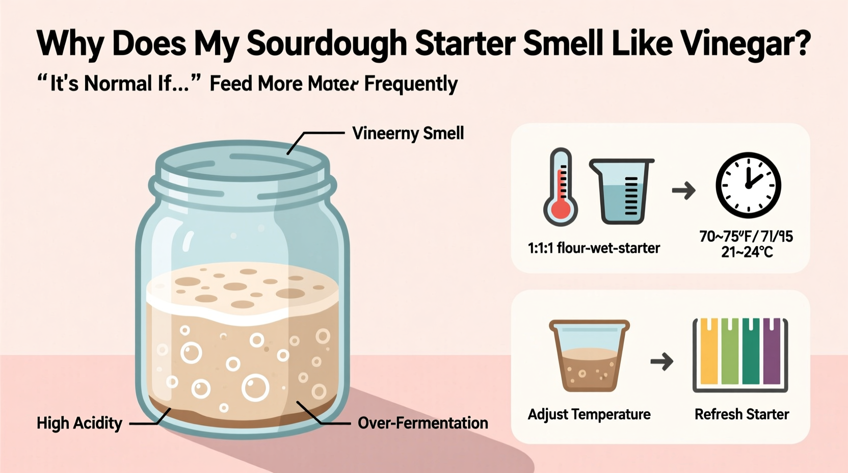 why does my sourdough starter smell like vinegar troubleshooting guide