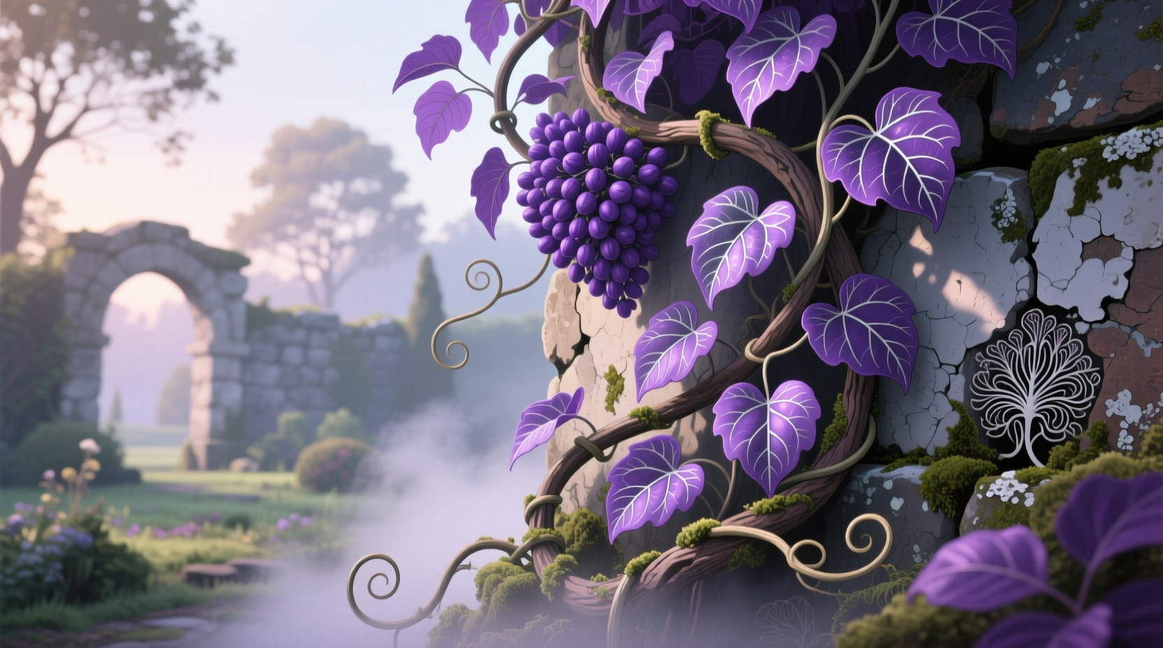 vine with purple leaves