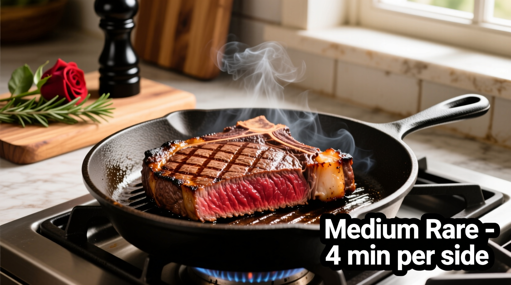 how long do you cook a steak for medium rare