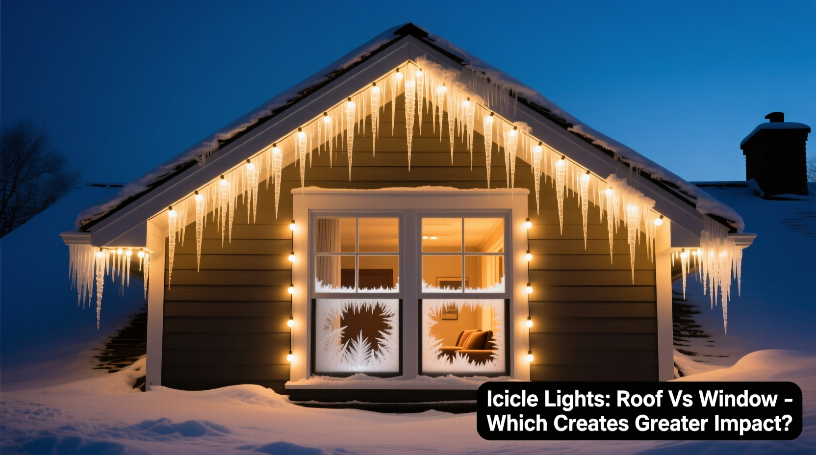 do icicle lights work better on roofs or windows for maximum impact