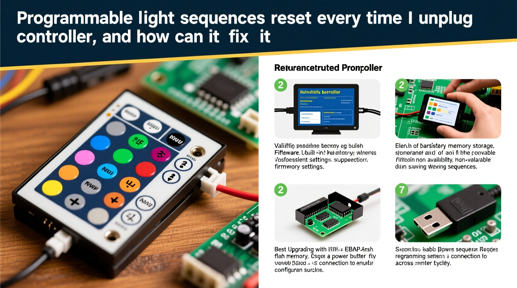 why do my programmable light sequences reset every time i unplug the controller and how to fix it