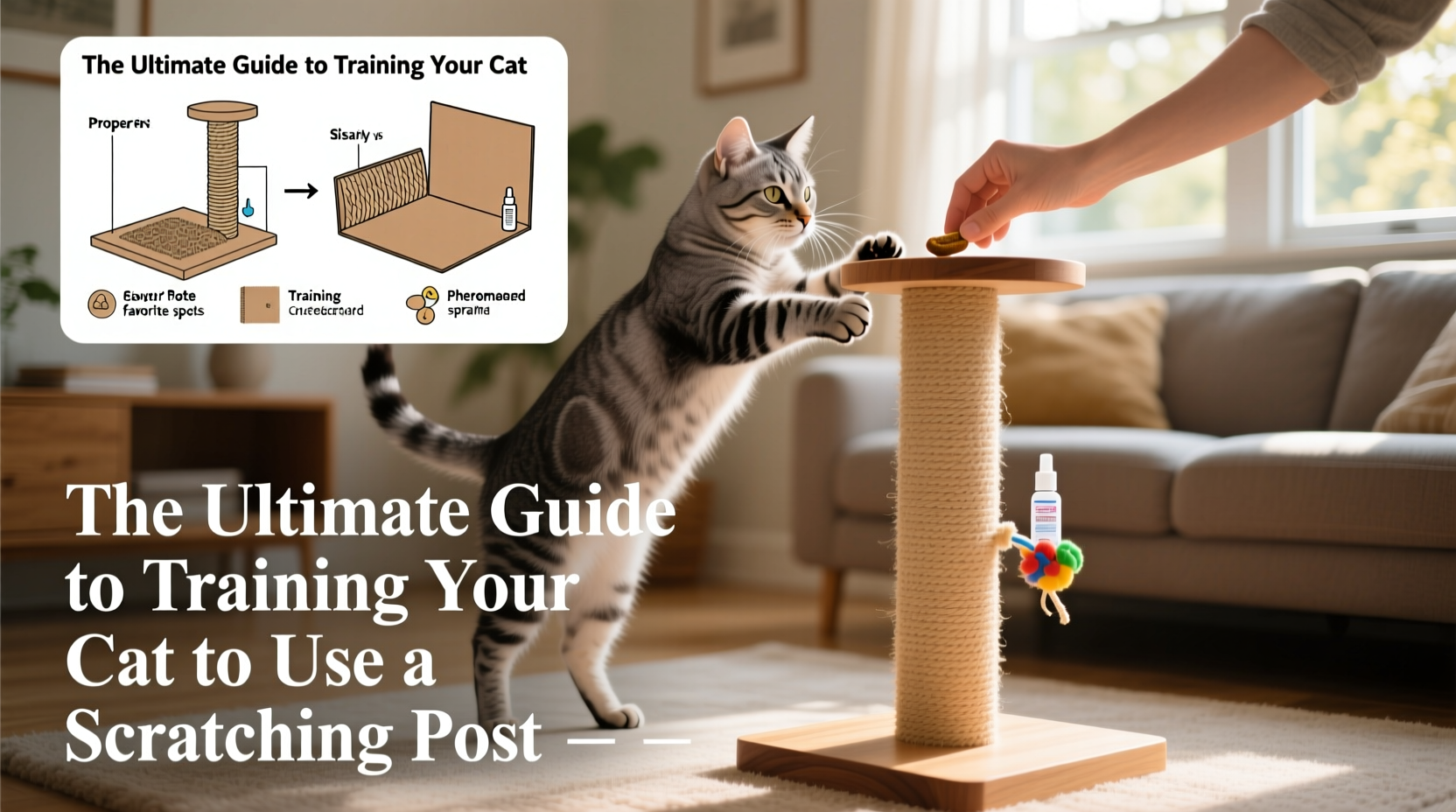 the ultimate guide to training your cat to use a scratching post