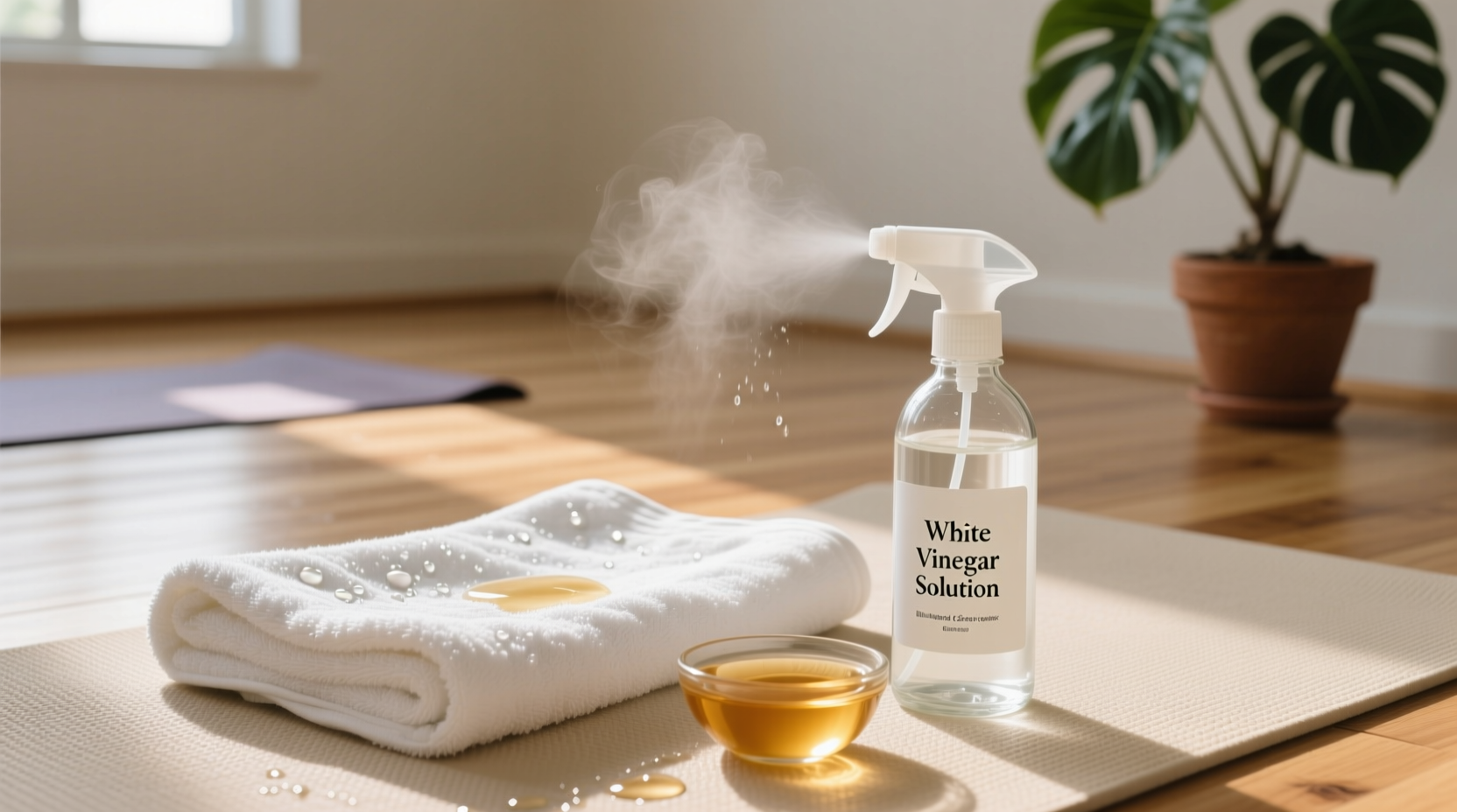 vinegar is still best for yoga mat towels in