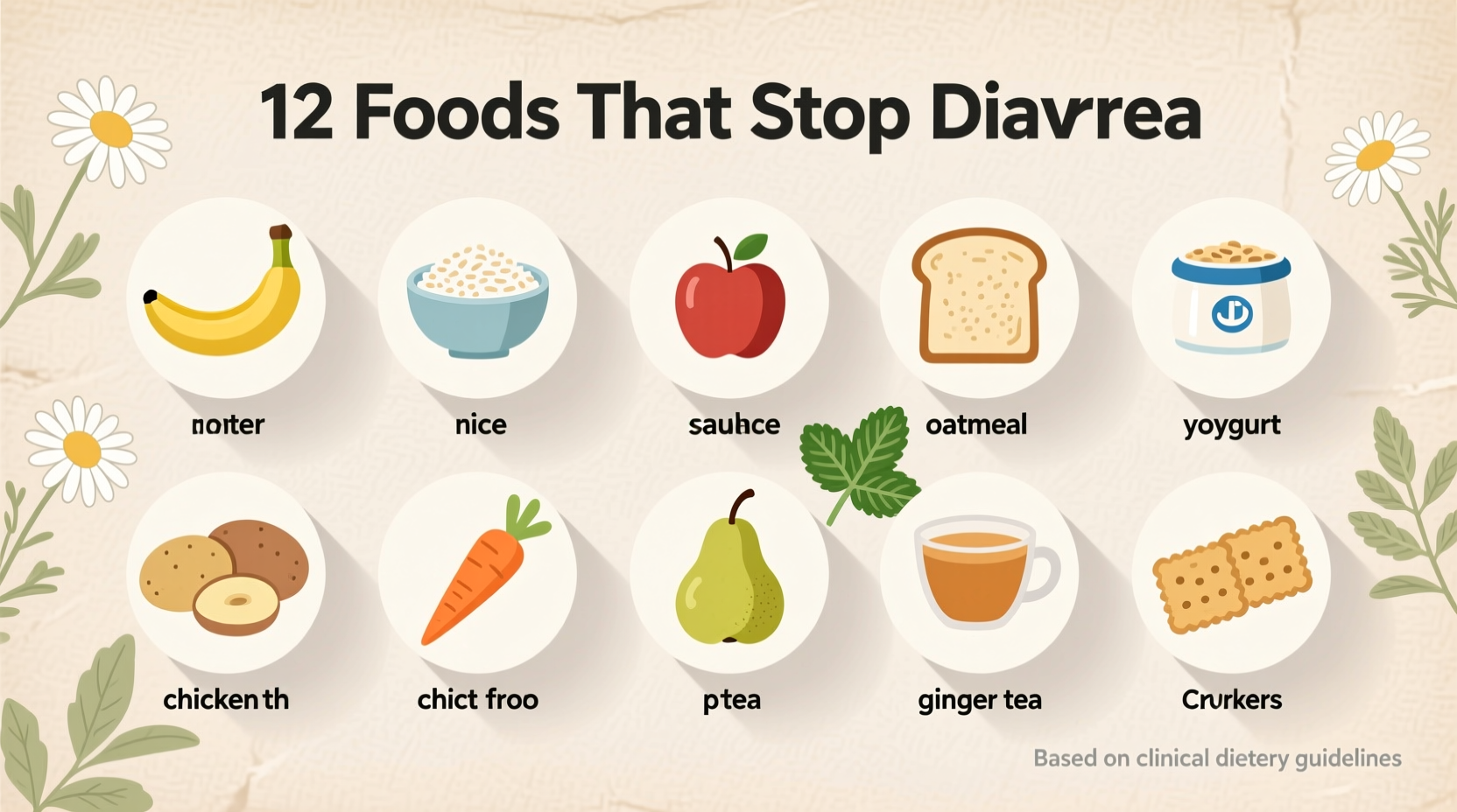 what 12 foods stop diarrhea