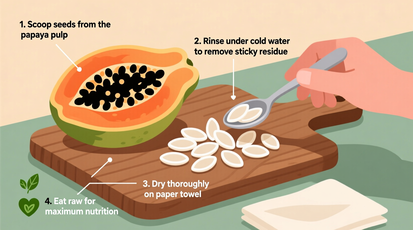 how to eat papaya seeds