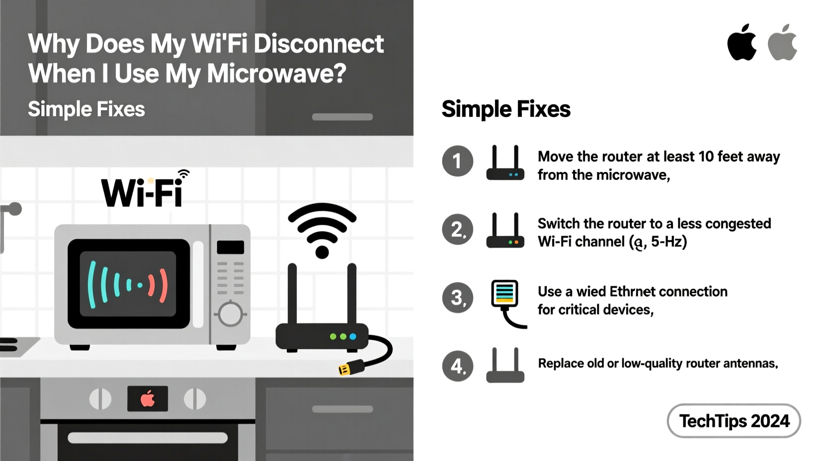 why does my wifi disconnect when i use my microwave simple fixes
