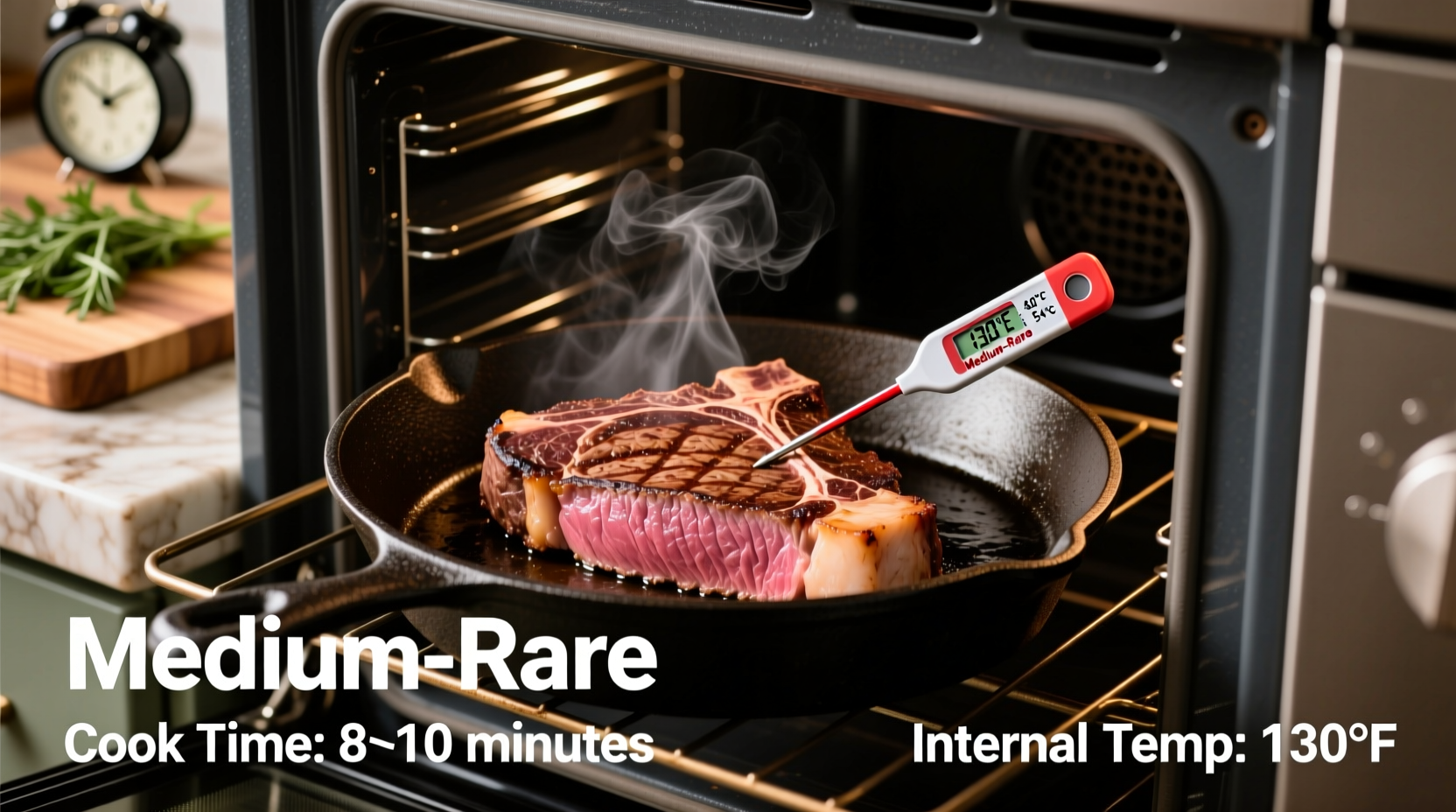 how long do you cook steak in the oven