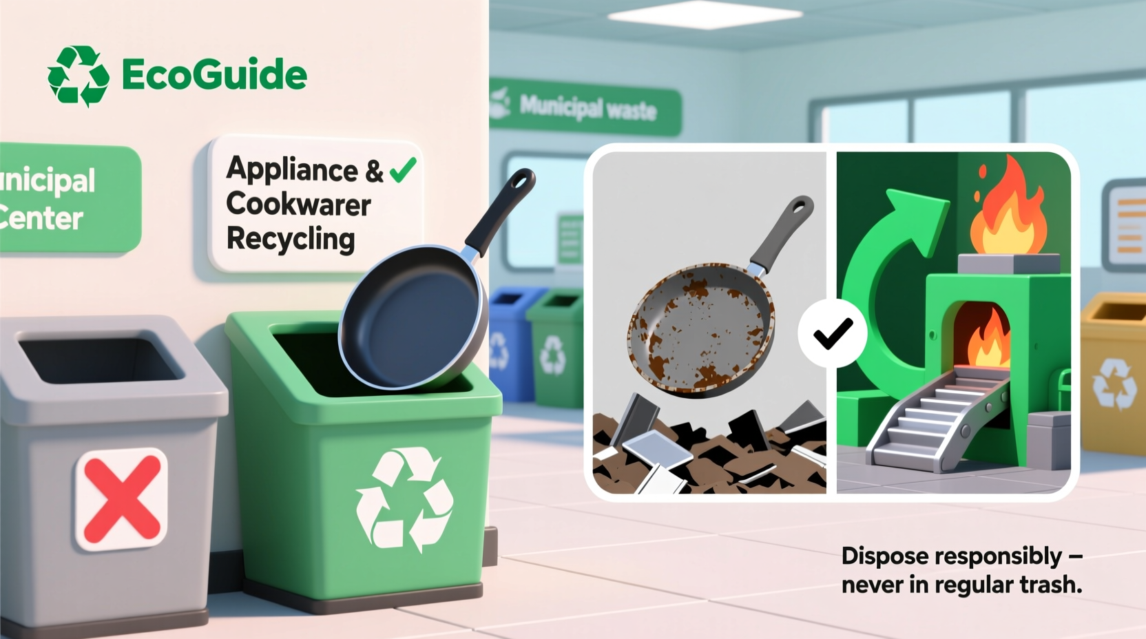 nonstick pan recycling where to dispose of old cookware responsibly