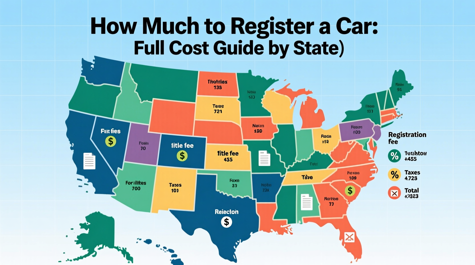 how much for register a car