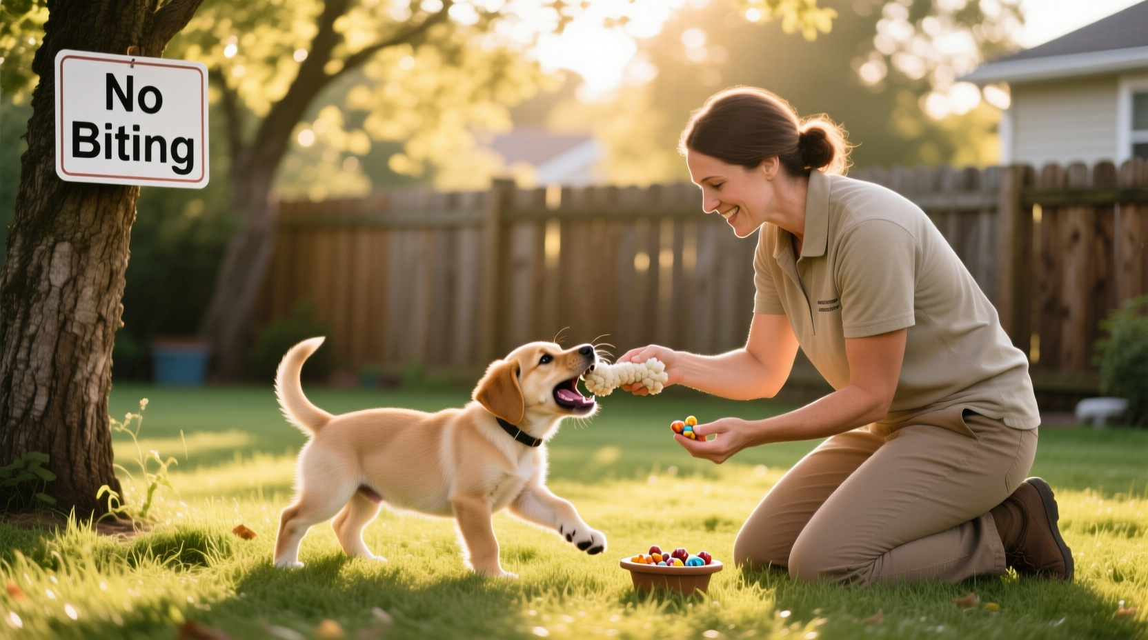 how to train a puppy to stop biting without being aggressive