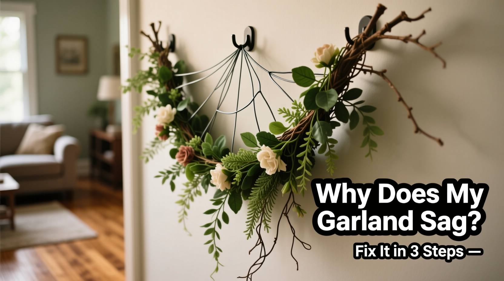 why does my garland sag after a few days and how to fix it