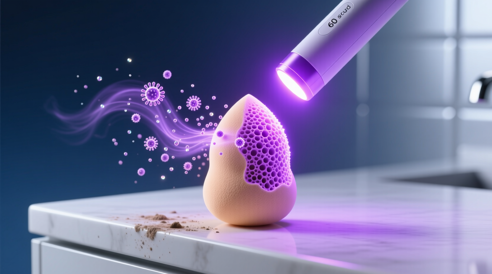 violet light wand for makeup sponges
