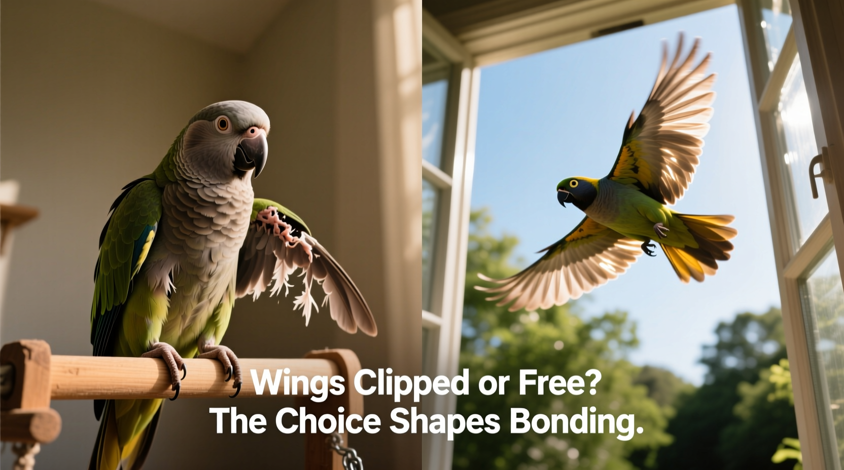 clipping bird wings vs free flight safety arguments and bonding impact
