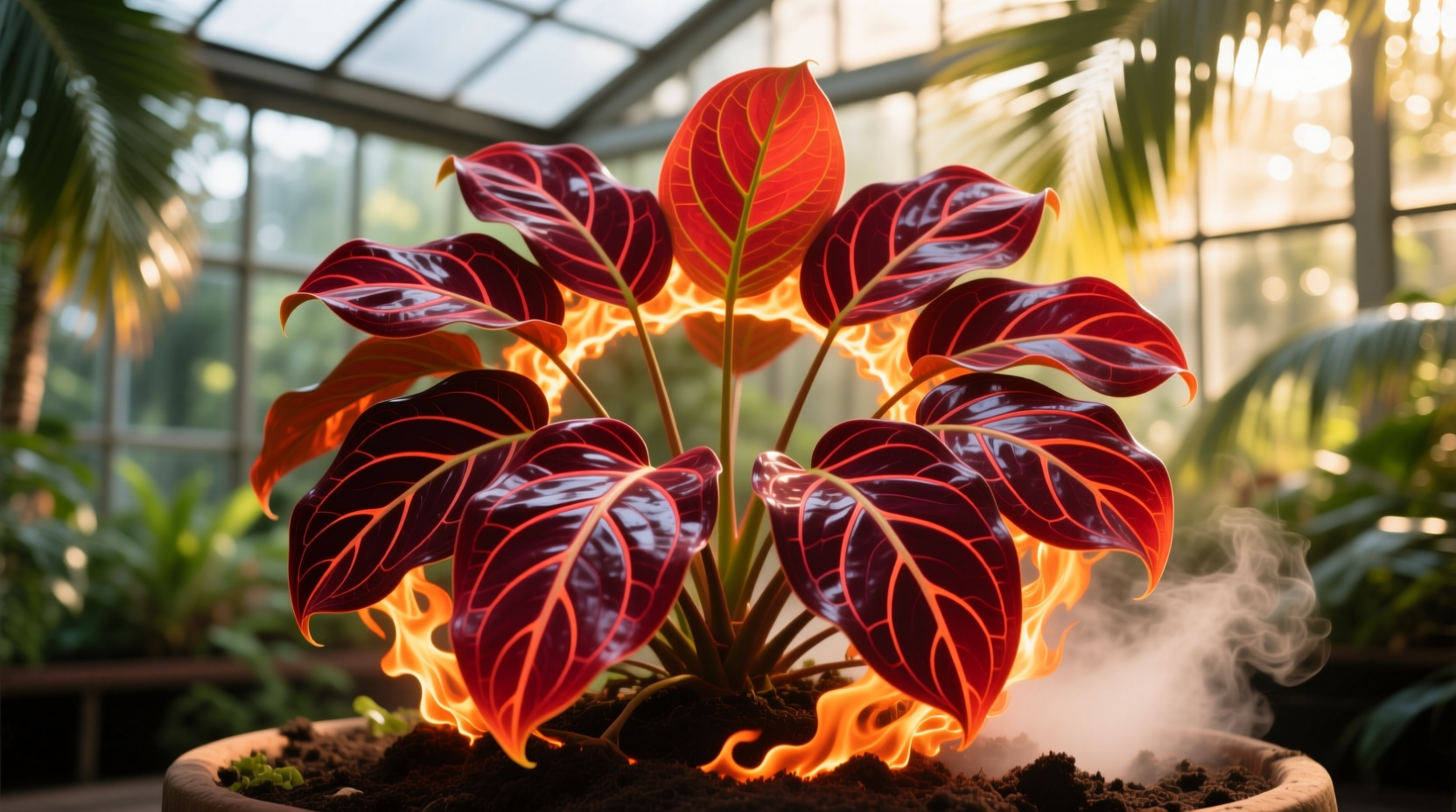 philodendron haarige stiele Philodendron squamiferum  Jungle Leaves