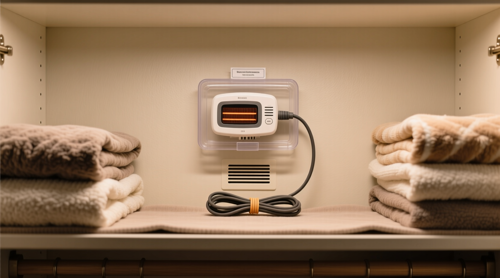 closet organization tips for heated blanket controllers