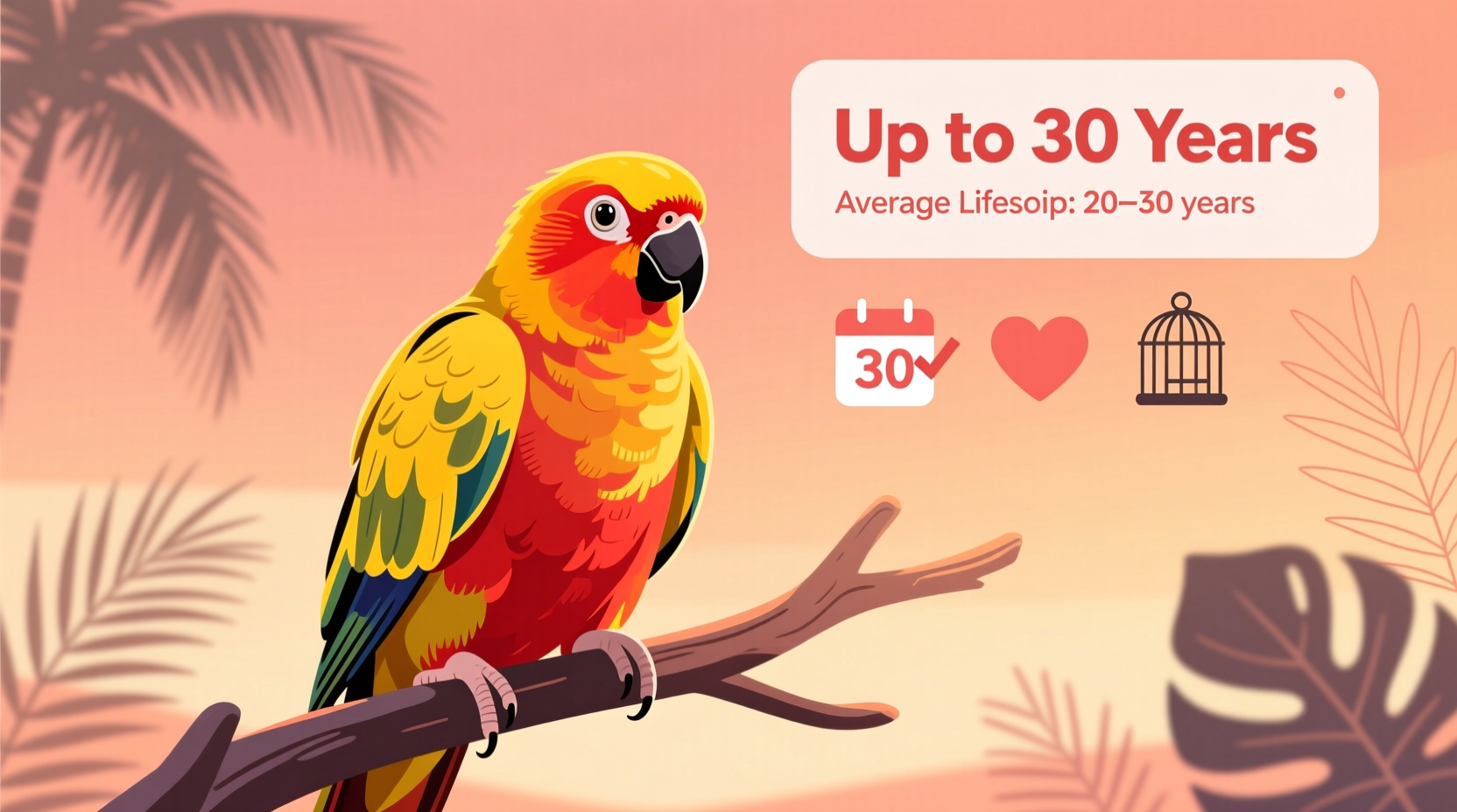 how long do sun conure birds live