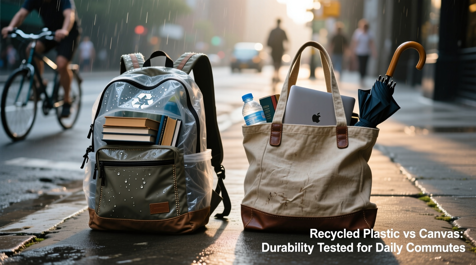 recycled plastic backpacks vs canvas totes which is more durable for daily commutes