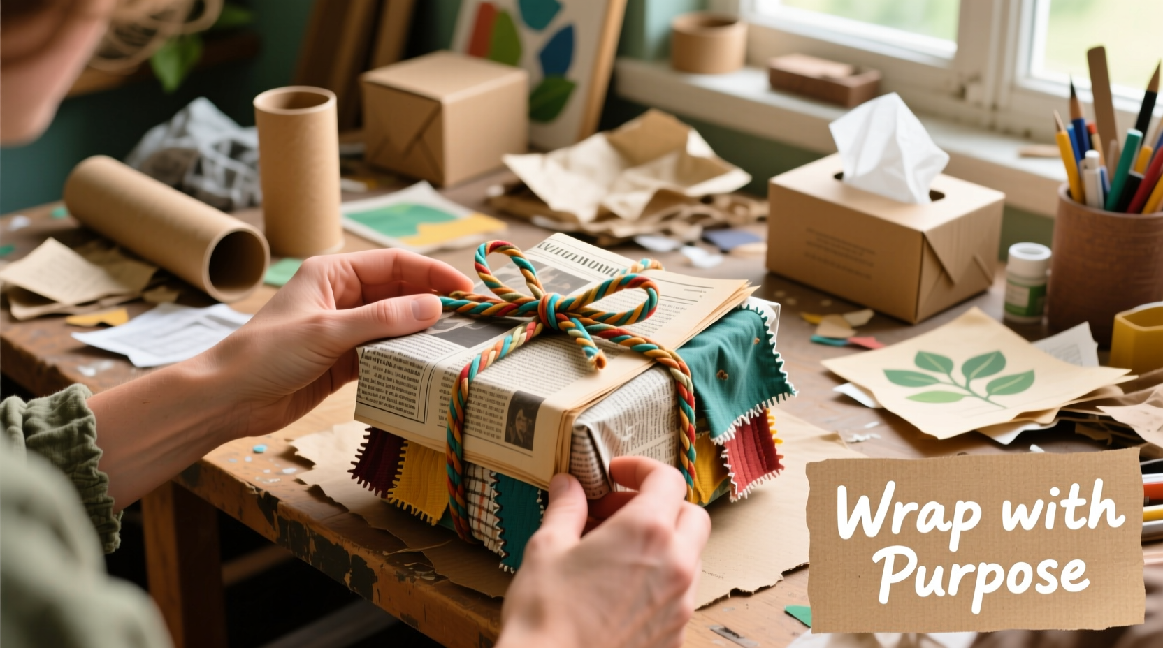 how to wrap presents using only recycled materials creatively