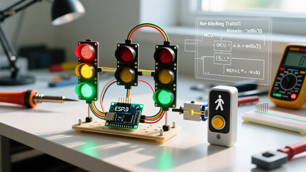 How to Build a Smart Traffic Light in Arduino with Pedestrian Logic