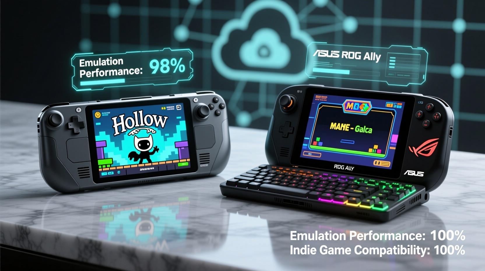 steam deck vs rog ally which handheld pc dominates for emulation and indie games