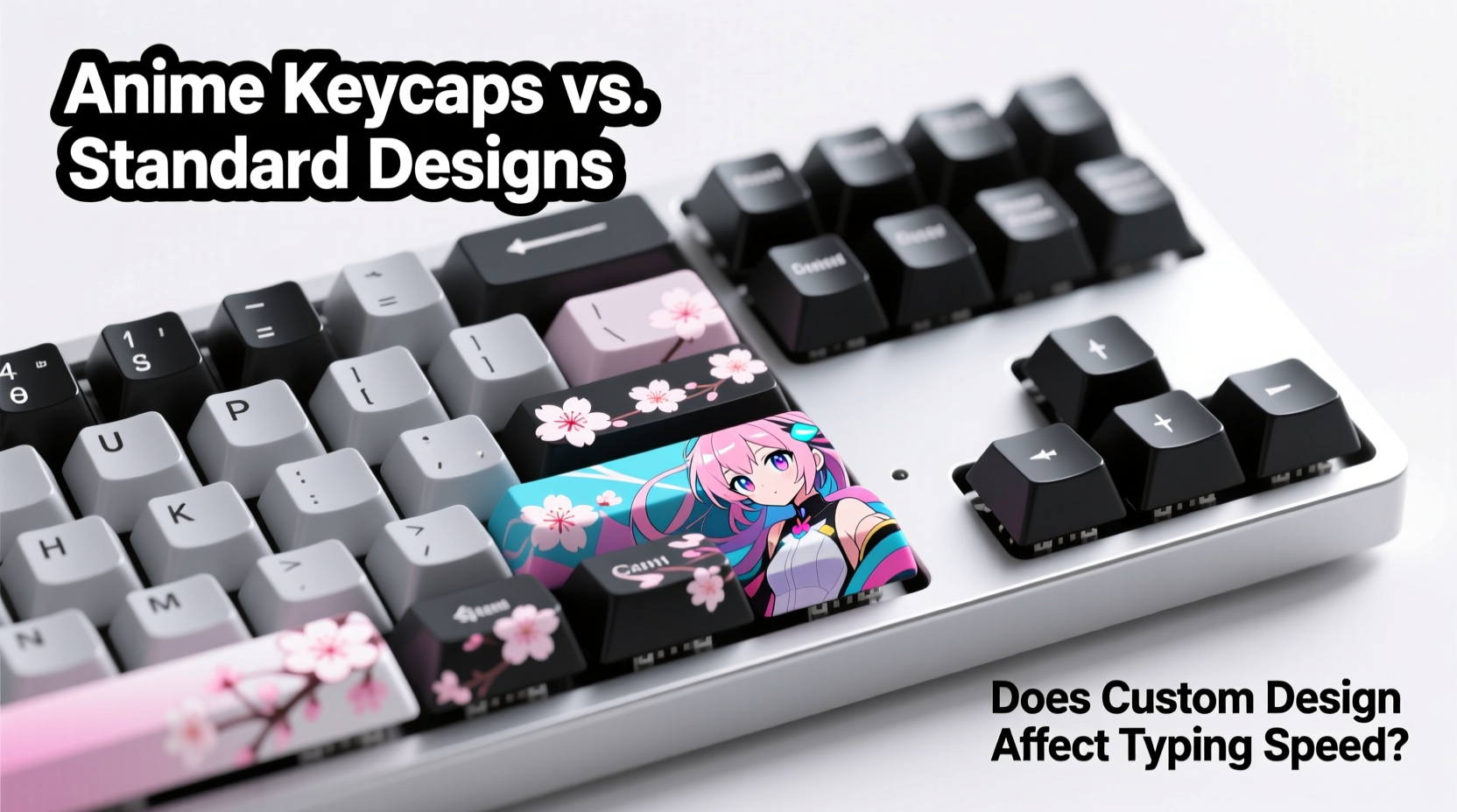 anime keycaps vs standard designs do custom sets improve typing speed