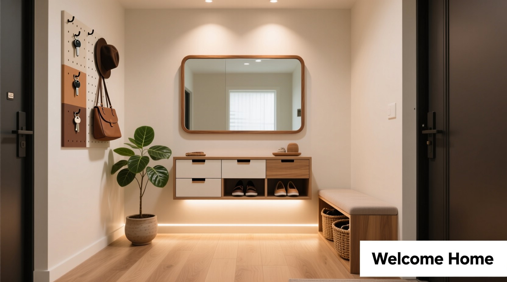 how to decorate small entryways to maximize storage and first impressions