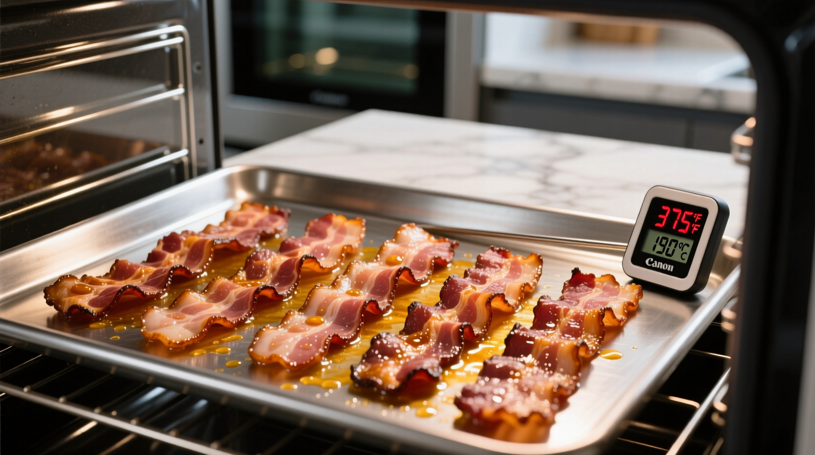 what temperature does bacon cook at in the oven