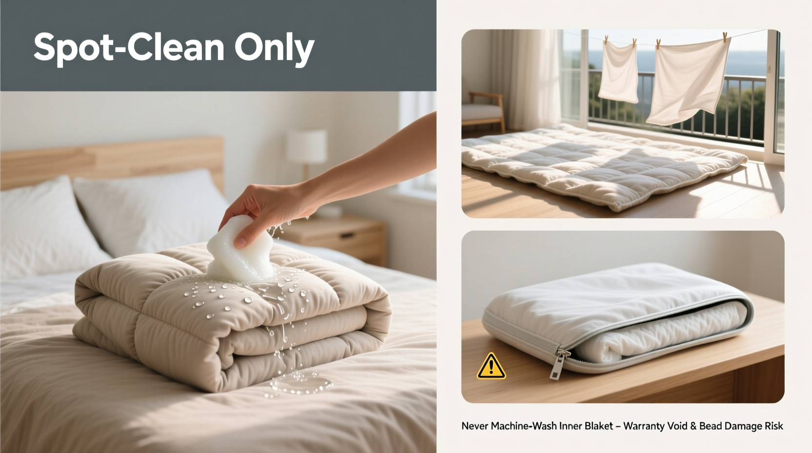 how to clean weighted blankets safely