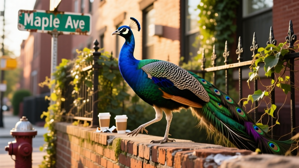 How Feral Peacocks Stay Alive in Urban Neighborhoods