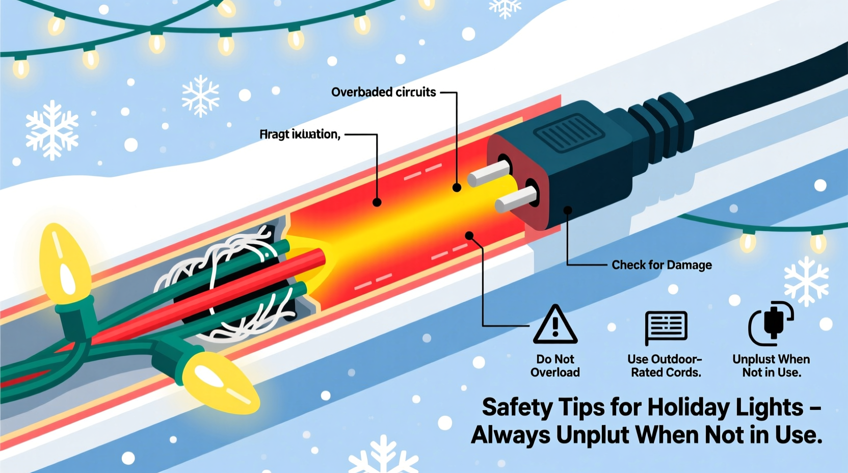 why does my extension cord get hot when running christmas lights safety tips