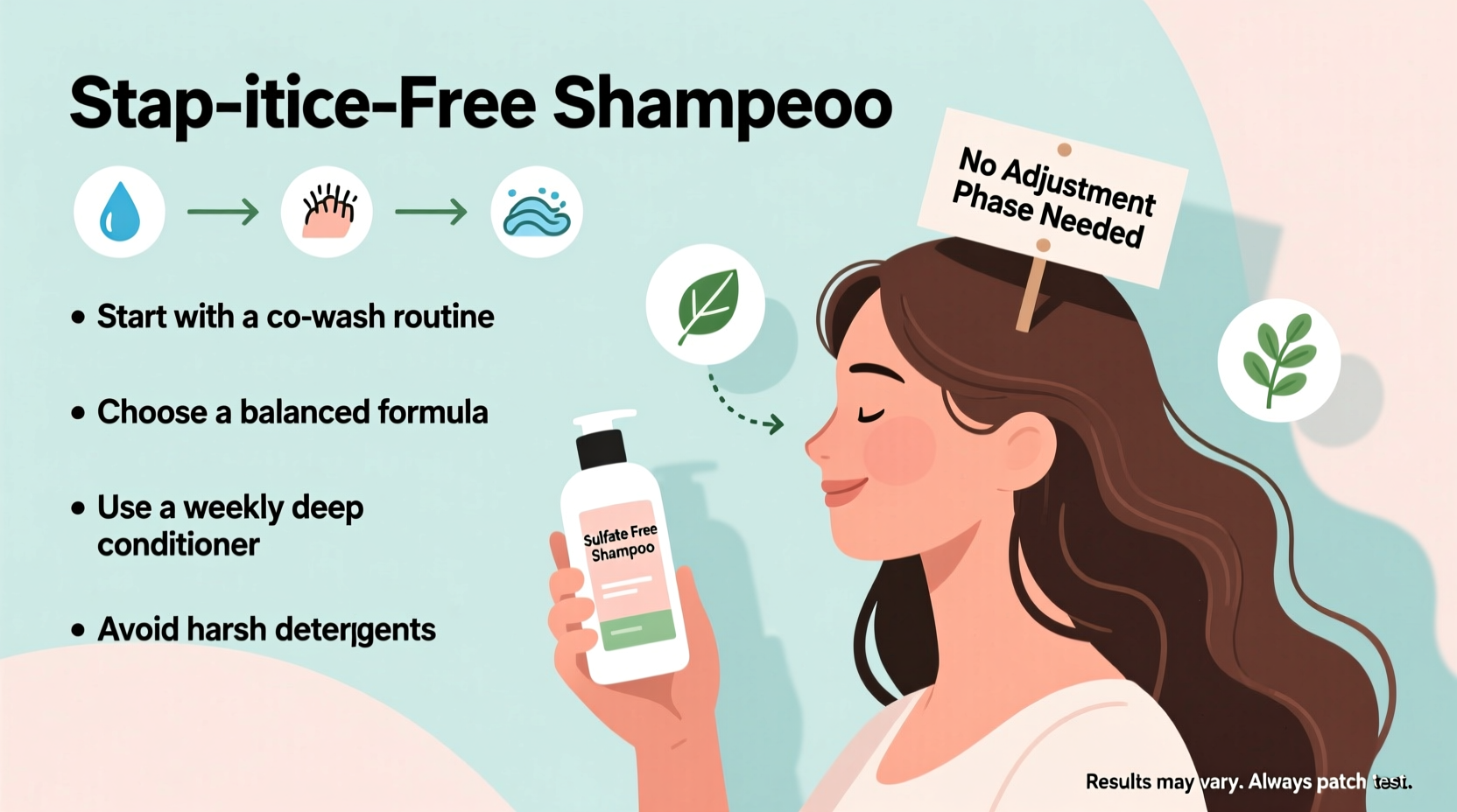 how to transition to sulfate free shampoo without going through adjustment phase