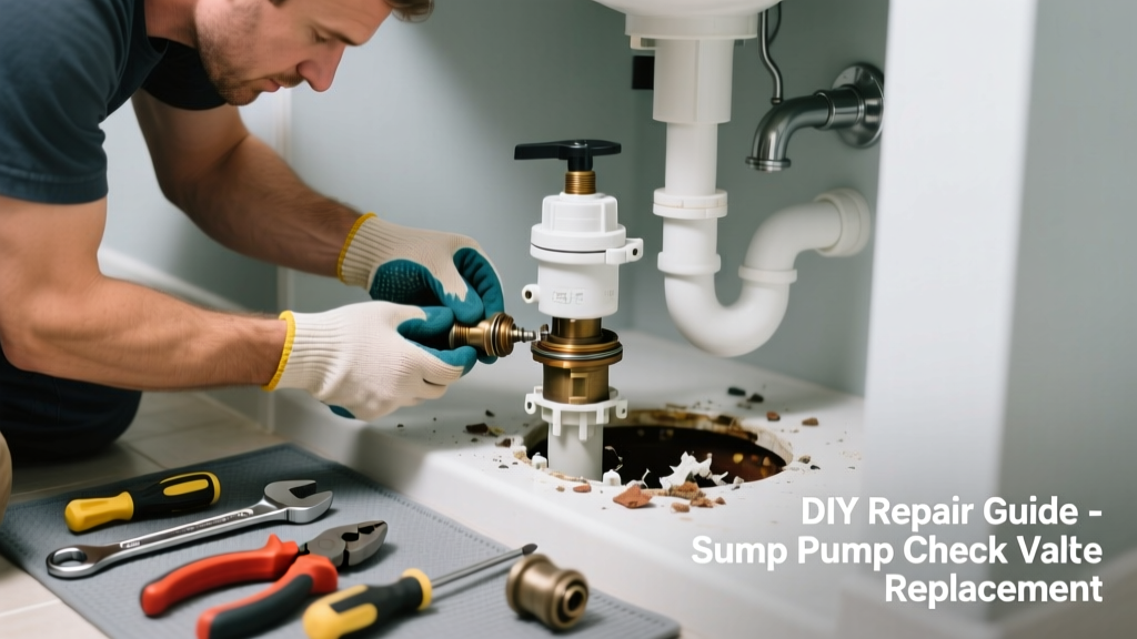 Fixing a Failed Sump Pump Check Valve in the Bathroom