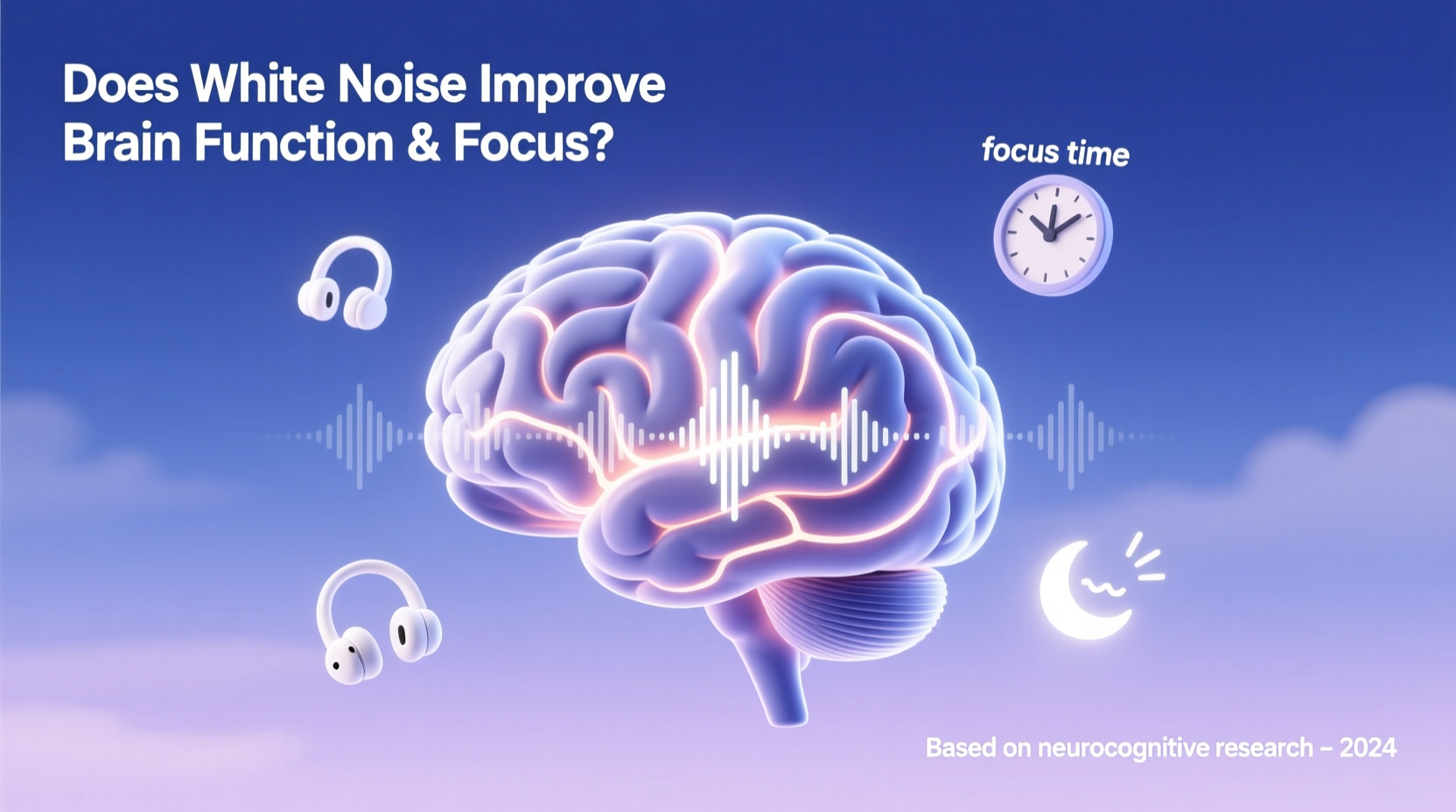 is sleeping with white noise better for brain function and focus