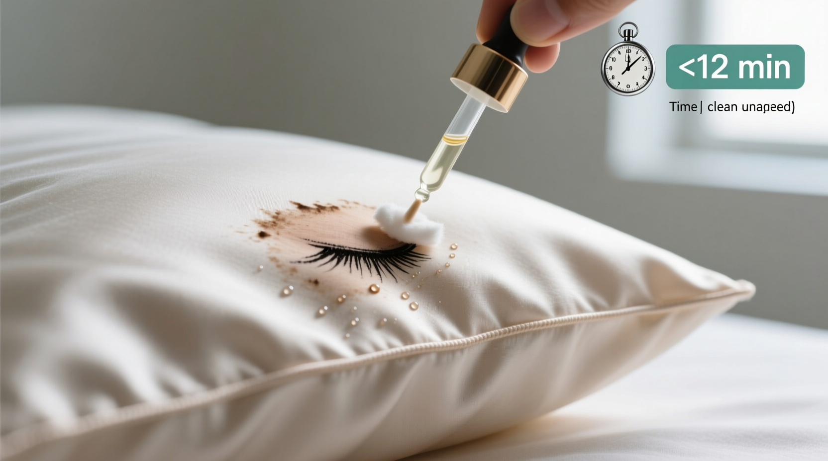 how to remove eyeliner transfer from silk pillowcases