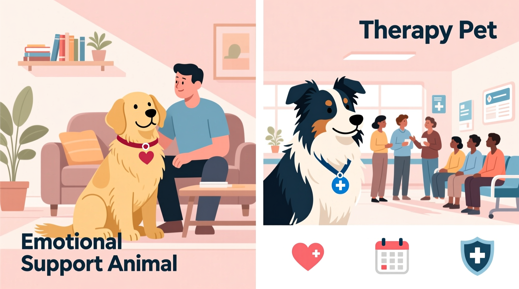 emotional support animal vs therapy pet key differences clarified