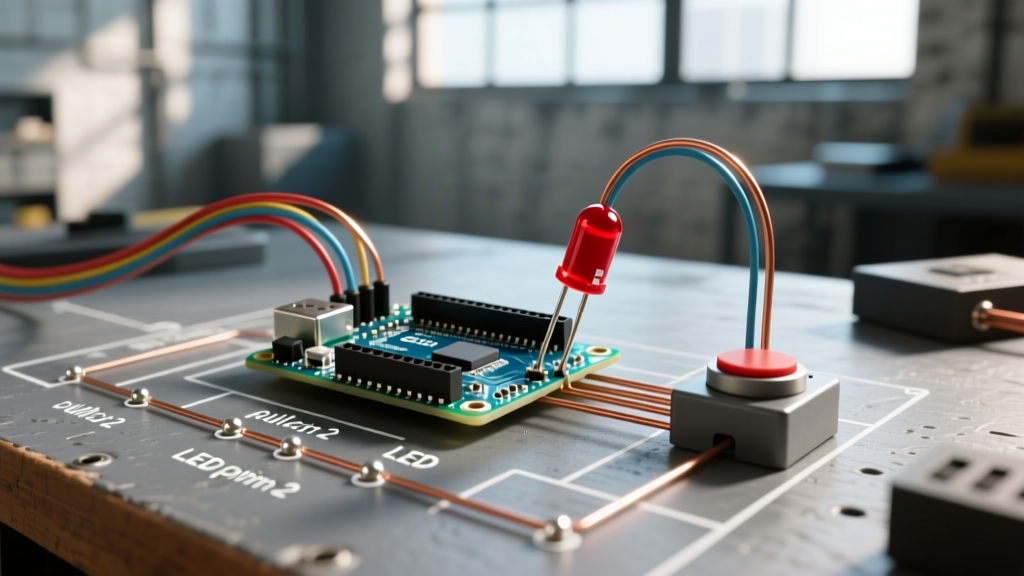 Wire an Arduino LED with Push Button: Debouncing & Pull-Up Guide