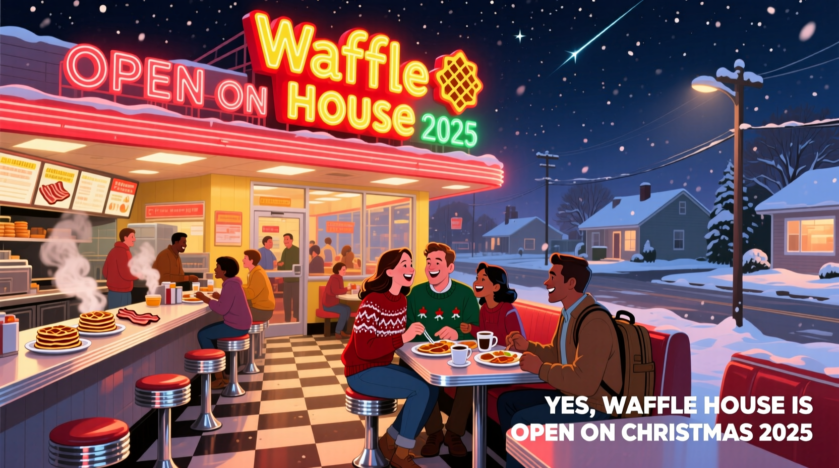 is waffle house open on christmas