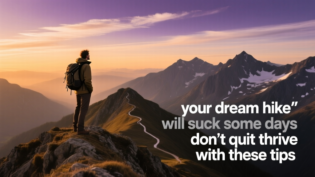 Your Dream Hike Will Suck Some Days — Don’t Quit. Thrive With These Tips.
