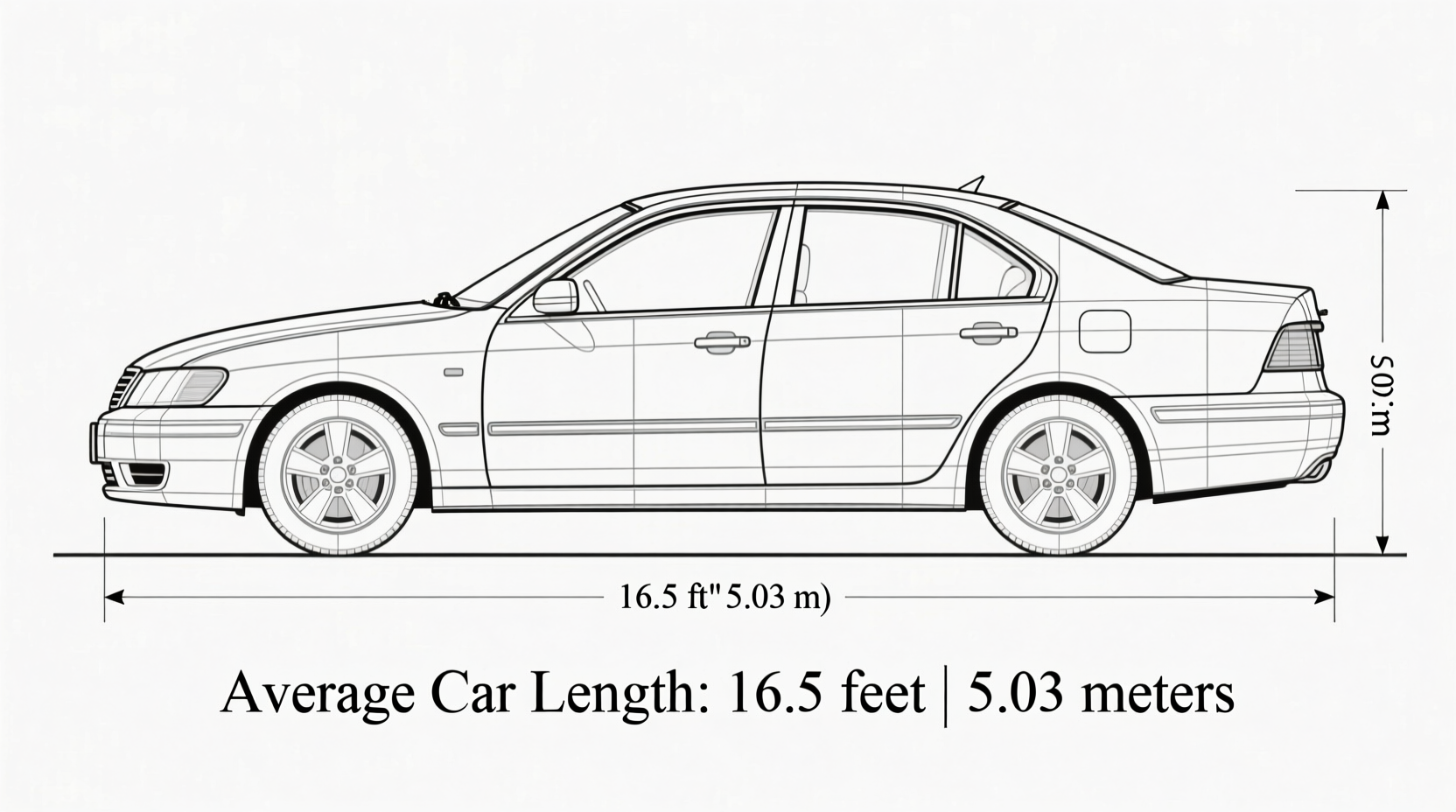 how long is a average car