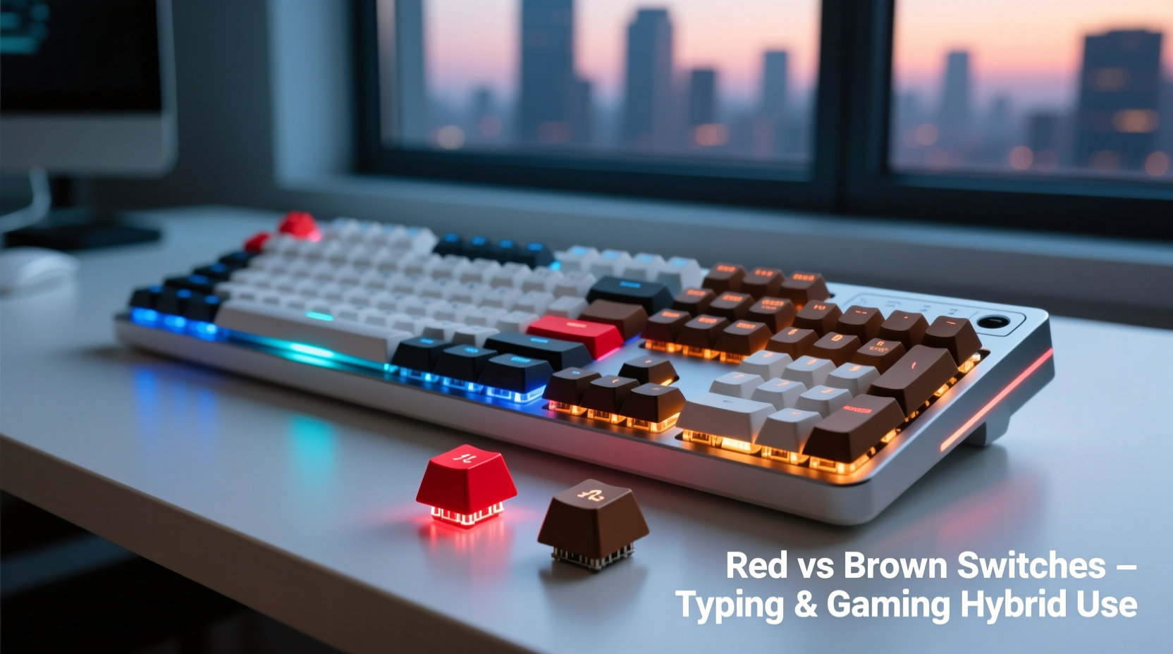 mechanical keyboard red vs brown switches for typing and gaming hybrid use