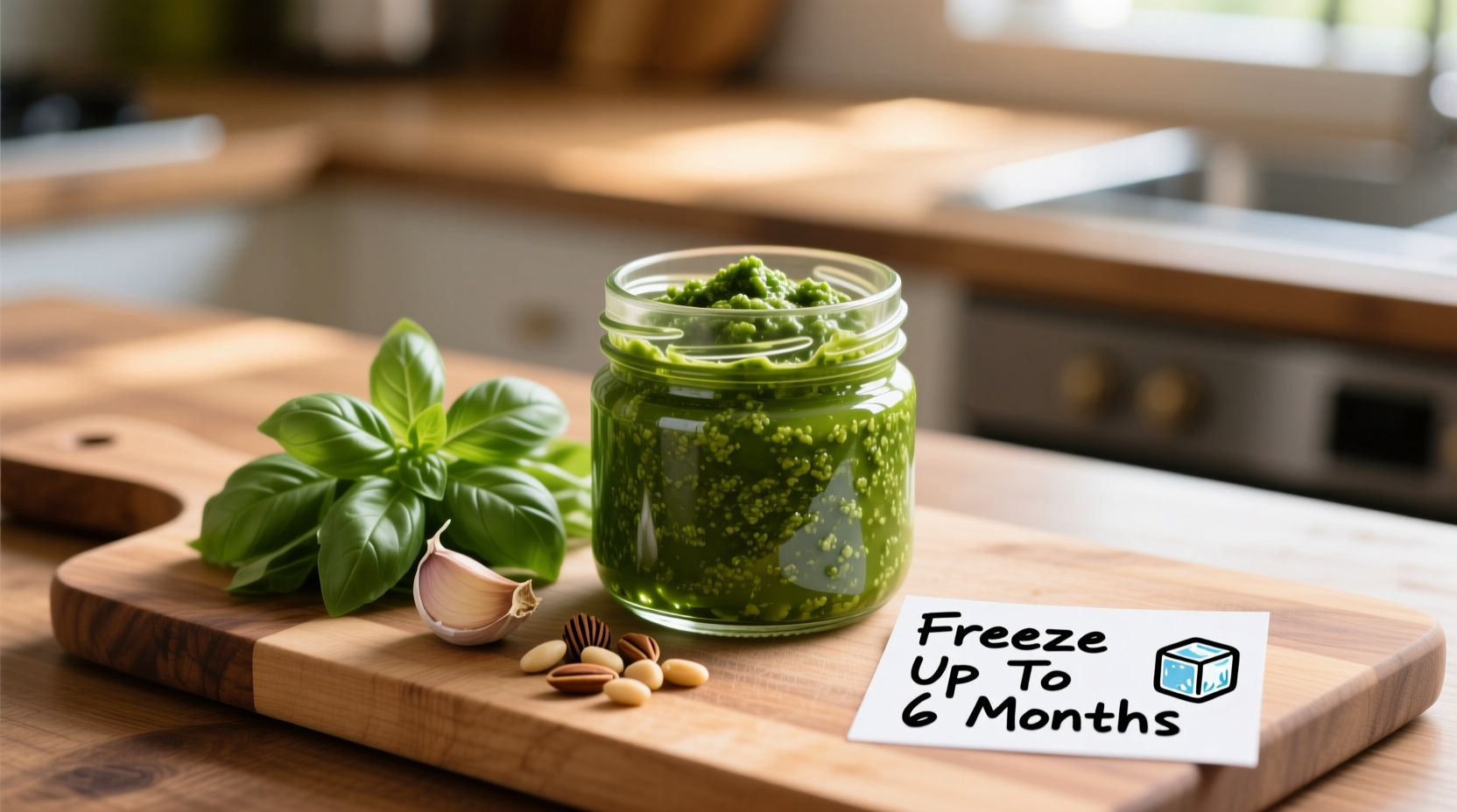 Freeze Basil Pesto for 6 Months | TheHomeSprouts