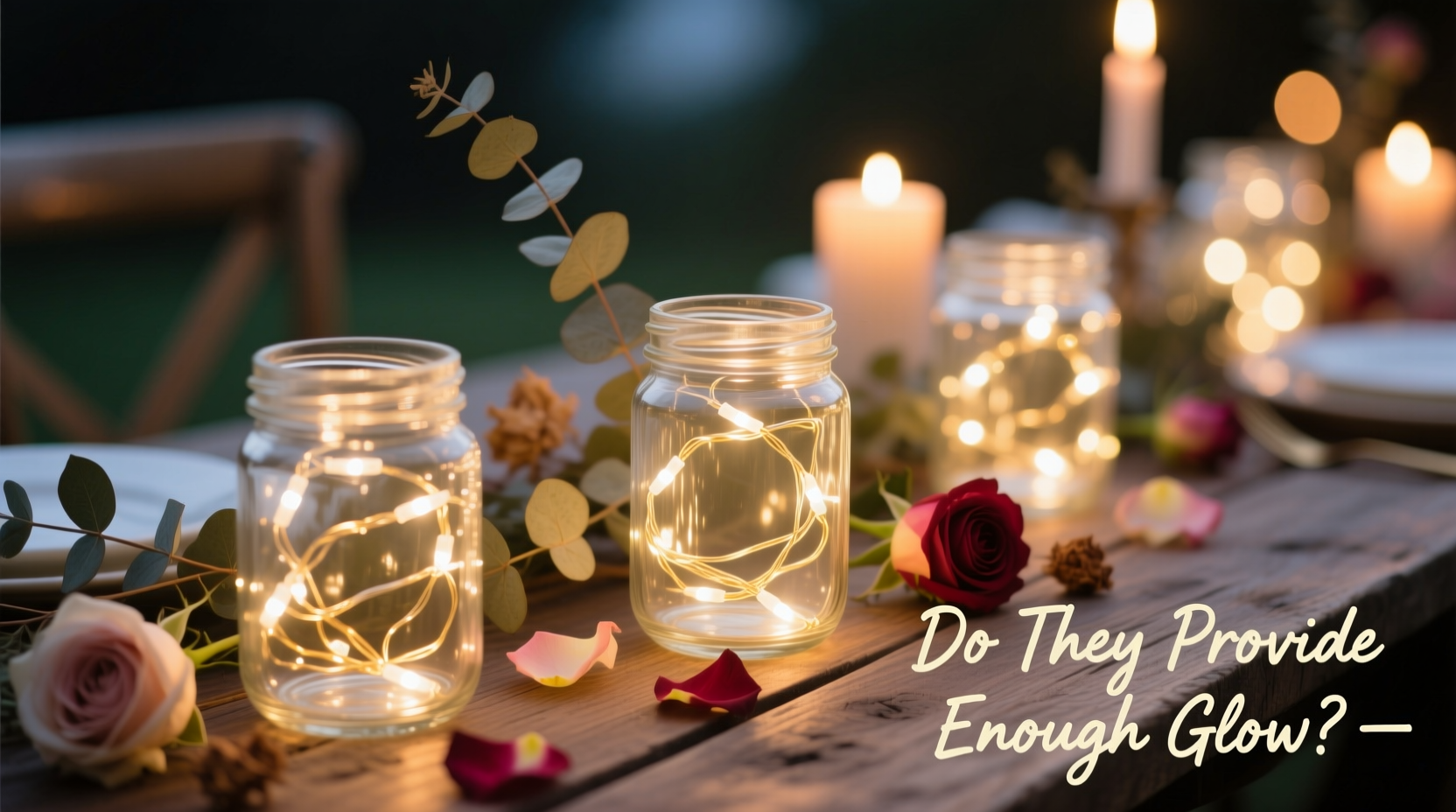 fairy lights in glass jars as centerpieces do they provide enough glow