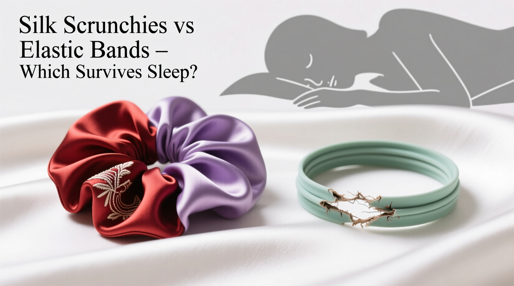 silk scrunchies vs elastic bands which prevents breakage while sleeping