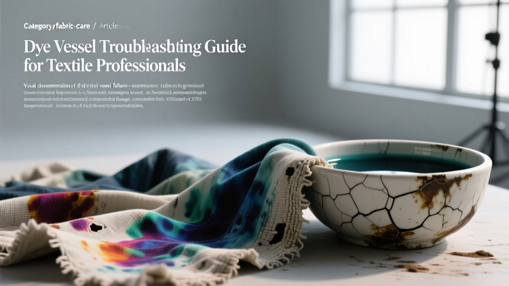 Dye Vessel Troubleshooting Guide for Textile Professionals